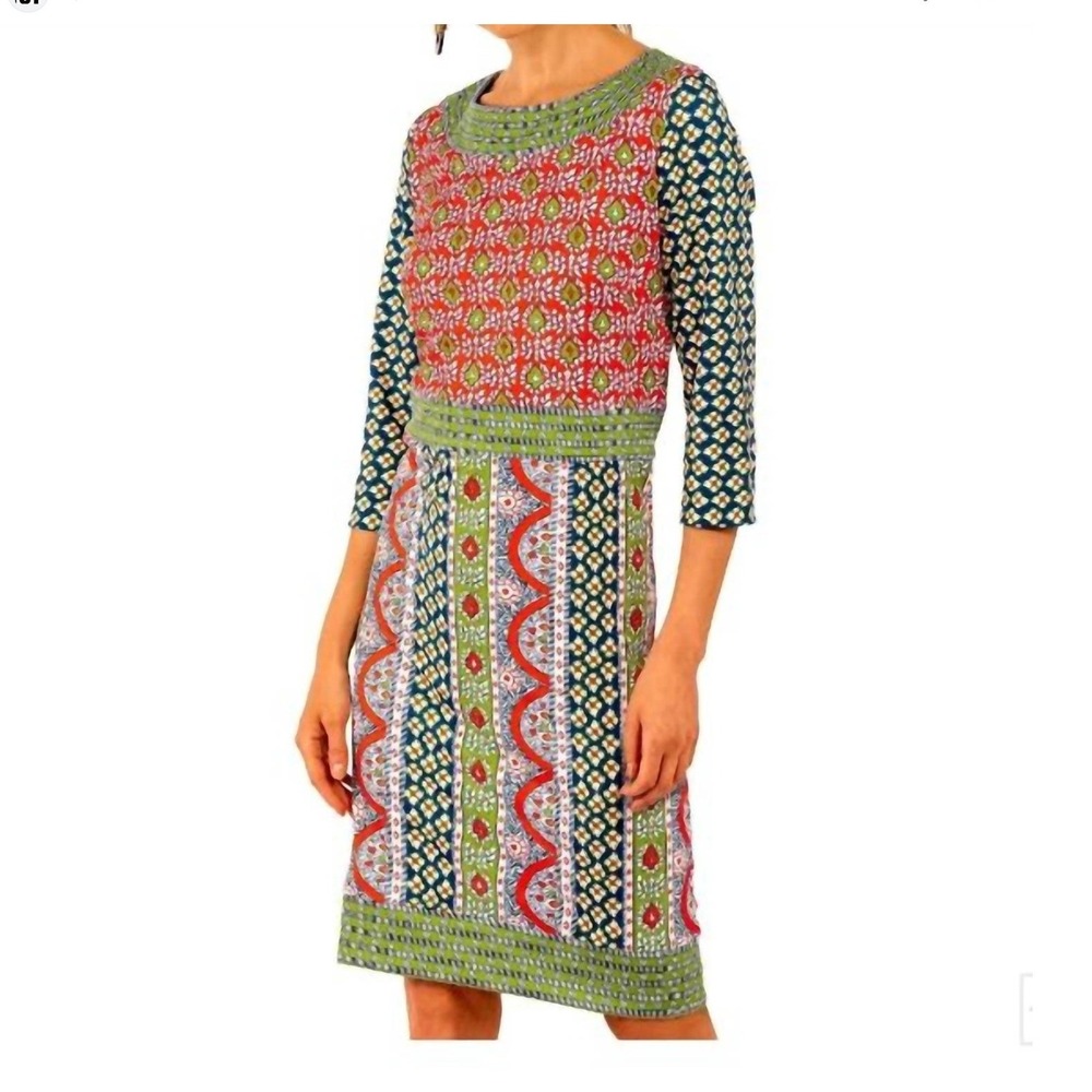 Gretchen Scott Womens Dress L Maximalist Pretty Paisley Park Colorful Beach Fall